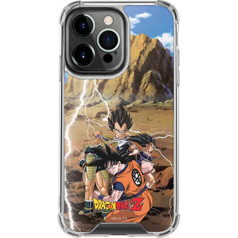 Dragon Ball Z Goku Versus Saiyans iPhone 14 Pro Clear Case